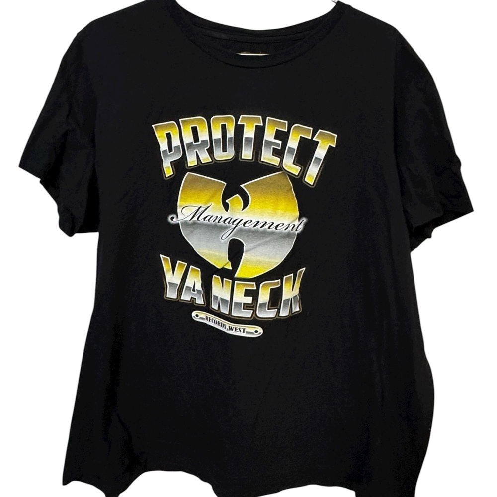 Wutang Rap Hip Hop Protect Ya Neck Records Management Black Men’s XL T-Shirt